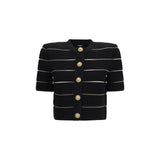 Balmain Black Viscose Cardigan