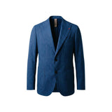 Mulish Blue Polyester Two-Piece Suit