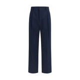 Valentino Garavani Blue Cotton Casual Pants