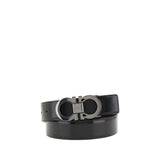 Ferragamo Black Calf Leather Bos Taurus Belt