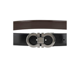 Ferragamo Black Calf Leather Bos Taurus Belt