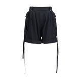 Alexander McQueen Black Cotton Bermuda Shorts