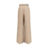 Balenciaga Beige Cotton Flared Pants