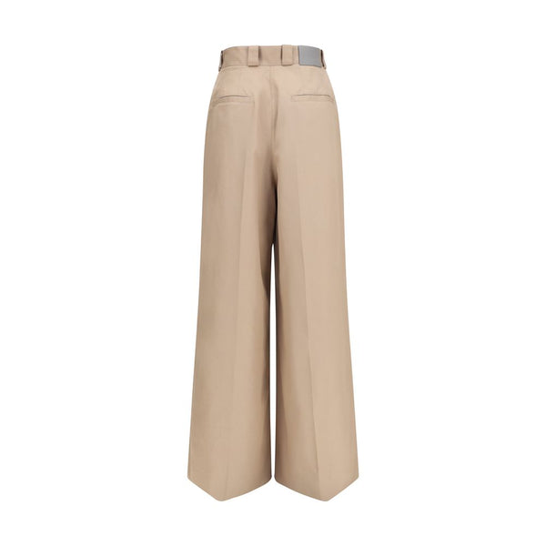 Balenciaga Beige Cotton Flared Pants
