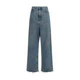 Maison Margiela Blue Cotton High-Waisted Jean