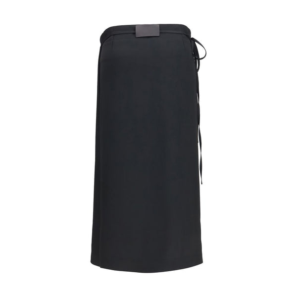 Calvin Klein Black Viscose Long Skirt