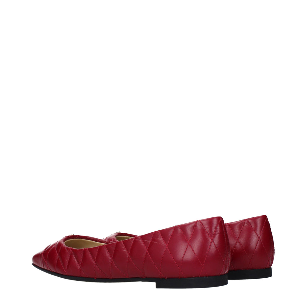 Jimmy Choo Pink Leather Ballet Flats