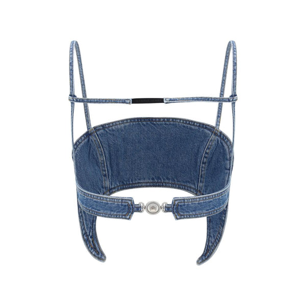 Marine Serre Blue Denim Shirt