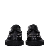 Valentino Garavani Black Leather Oxfords And Derbies
