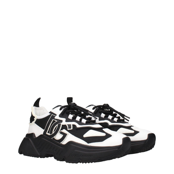 Dolce & Gabbana White Leather Chunky Sneakers