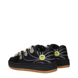 Barrow Black Leather Low Top Sneakers
