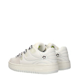 Barrow White Leather Low Top Sneakers
