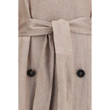 Brunello Cucinelli Multicolor Linen Trench Coat