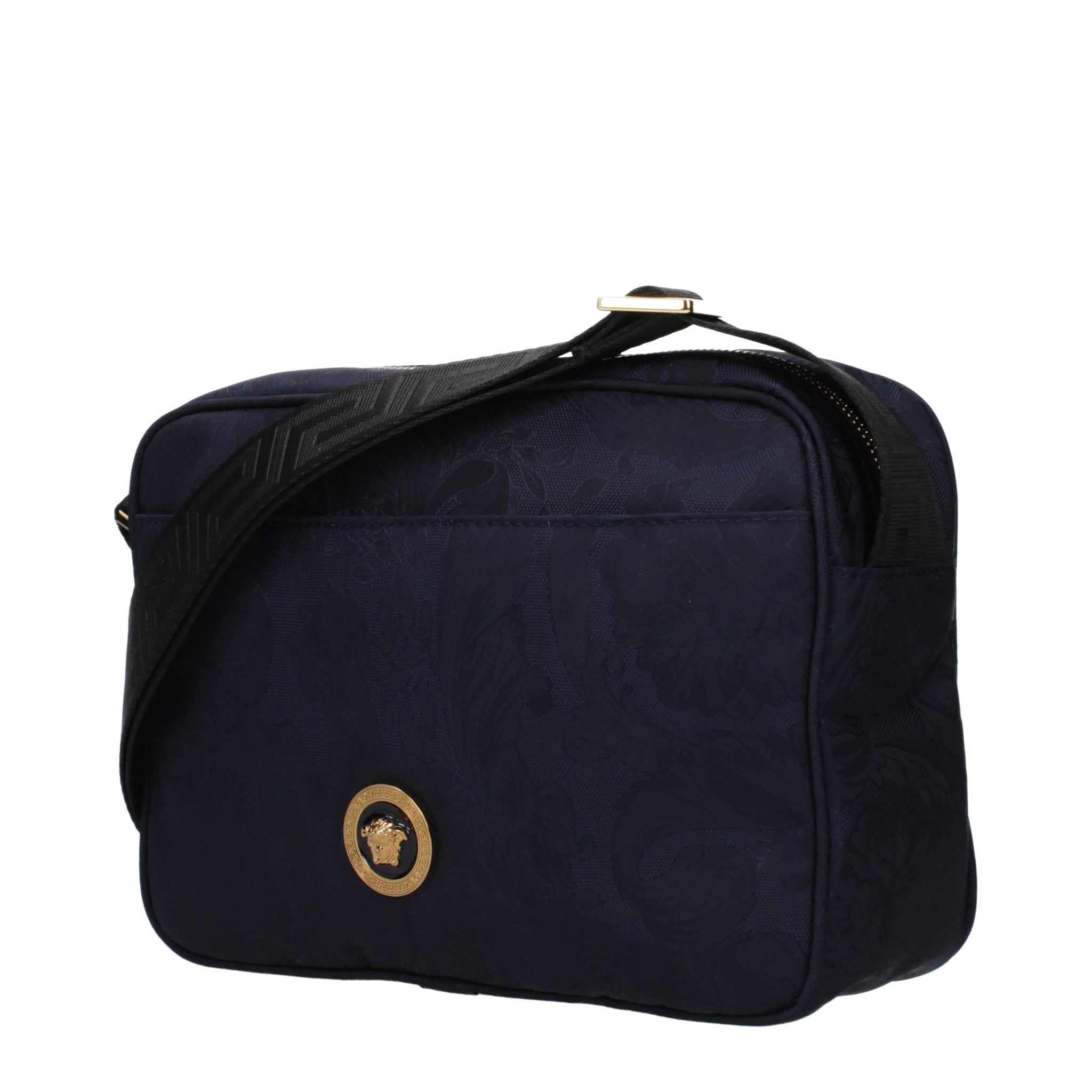 Versace Blue Fabric Crossbody Bag
