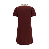 Burberry Bordeaux Cotton Casual Dress