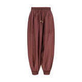 Zimmermann Bordeaux Silk Casual Pants