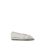 Ganni White Polyethylene Ballet Flats