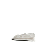 Ganni White Polyethylene Ballet Flats