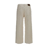 Brunello Cucinelli Beige Cotton Cropped Pants