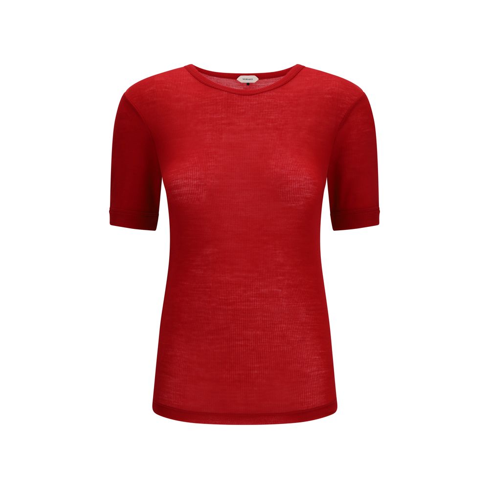 Versace Red Wool Oves Aries T-Shirt