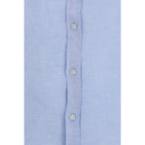 Hugo Boss Black Blue Linen Dress Shirt