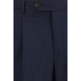 PT Torino Blue Wool Oves Aries Casual Pants
