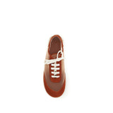 Dear Frances Red Polyester Low Top Sneakers