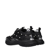 Versace Black Fabric Sneakers