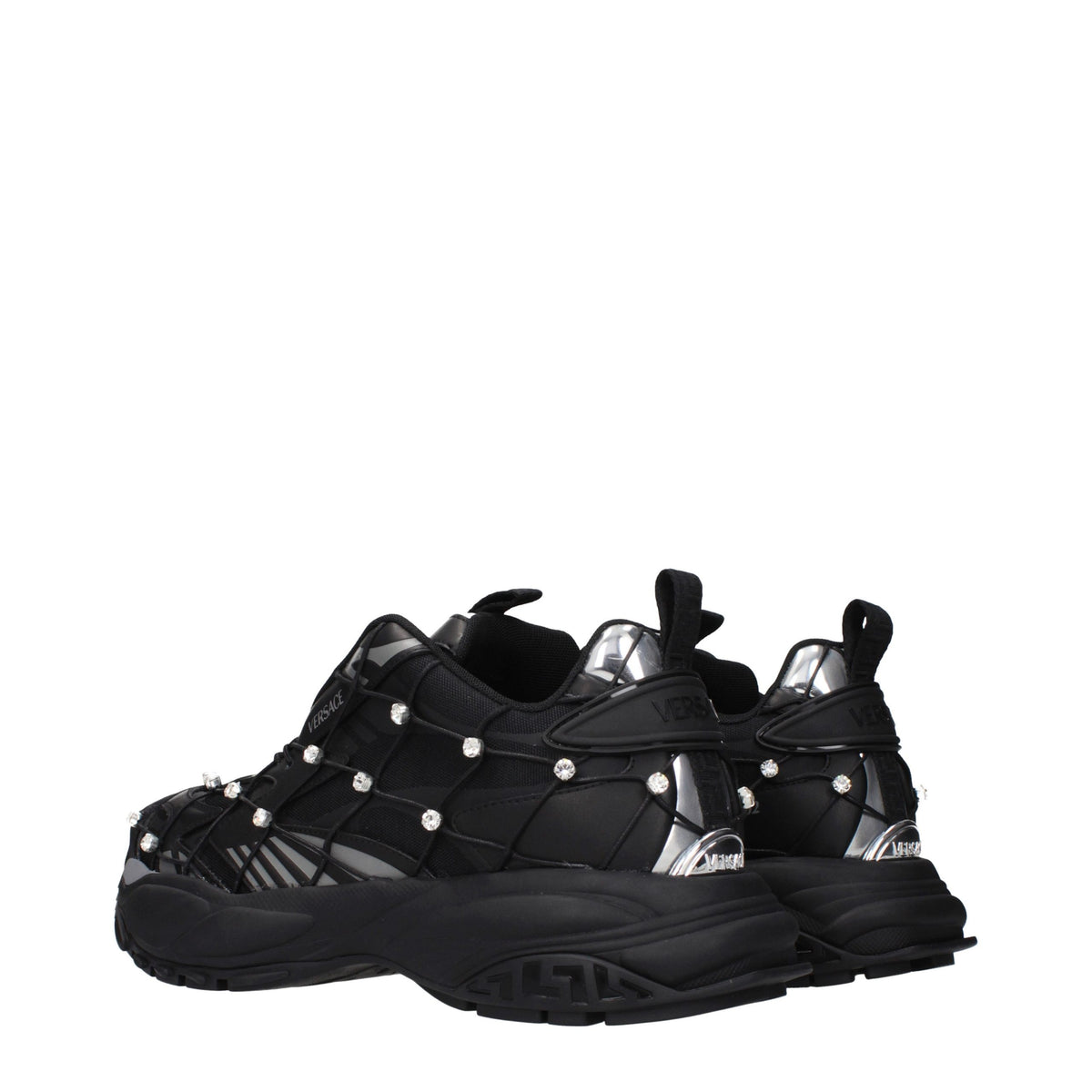 Versace Black Fabric Sneakers