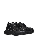 Versace Black Fabric Chunky Sneakers