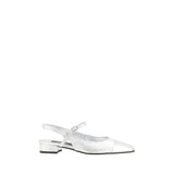 Carel Paris Silver Calf Leather Bos Taurus Platform Loafers