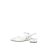 Carel Paris Silver Calf Leather Bos Taurus Platform Loafers