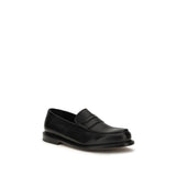Premiata Black Calf Leather Bos Taurus Slip-On Loafers