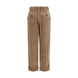 Brunello Cucinelli Brown Viscose Casual Pants