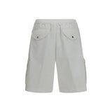 Brunello Cucinelli White Cotton Bermuda Shorts