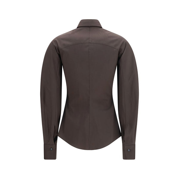 Brunello Cucinelli Brown Cotton Dress Shirt