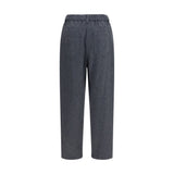 Brunello Cucinelli Gray Wool Oves Aries Casual Pants