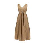 Brunello Cucinelli Beige Cotton Casual Dress