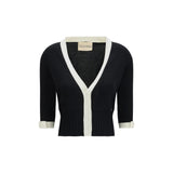 Valentino Garavani Black Cotton Cardigan