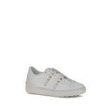 Valentino Garavani White Calf Leather Bos Taurus Sneakers