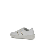 Valentino Garavani White Calf Leather Bos Taurus Sneakers