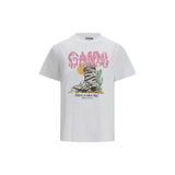 Ganni White Cotton T-Shirt