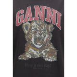 Ganni Black Cotton T-Shirt