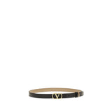 Valentino Garavani Black Calf Leather Bos Taurus Belt