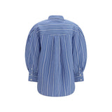 Ganni Blue Cotton Pattern Shirt