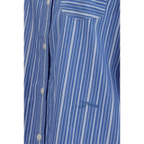 Ganni Blue Cotton Pattern Shirt
