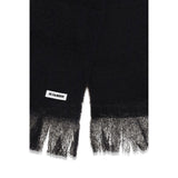 Jil Sander Black Wool Oves Aries Scarf