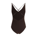 Brunello Cucinelli Brown Nylon One-Piece Swimsuit