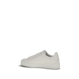 Dolce & Gabbana White Calf Leather Bos Taurus Low Top Sneakers