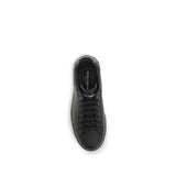 Dolce & Gabbana Black Calf Leather Bos Taurus Low Top Sneakers